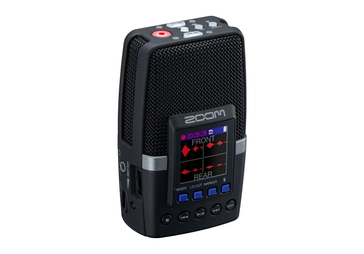 Zoom H2 Essential Handheld Recorder for Musicians, Filmmakers & Podcasters with 3 Built-in Microphones, Mono, Stereo, and Surround Sound Recording, 32-Bit Float, USB Mic