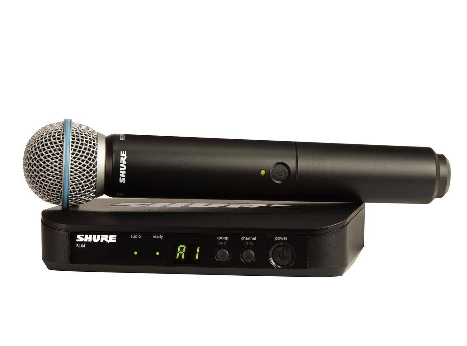 Shure BLX24/B58 Wireless Microphone System - 14-Hour Battery Life, 300 ft Range, UHF | Includes BETA 58A Handheld Vocal Mic, Single Channel Receiver | J11 Band (BLX24/B58-J11)