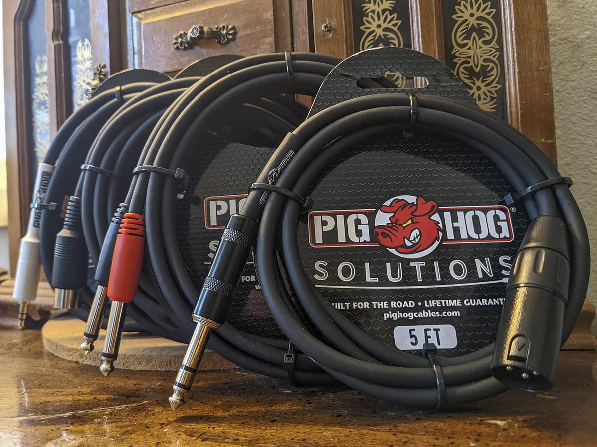 Pig Hog 1/4" TRS to XLR Balanced Adapter Cables