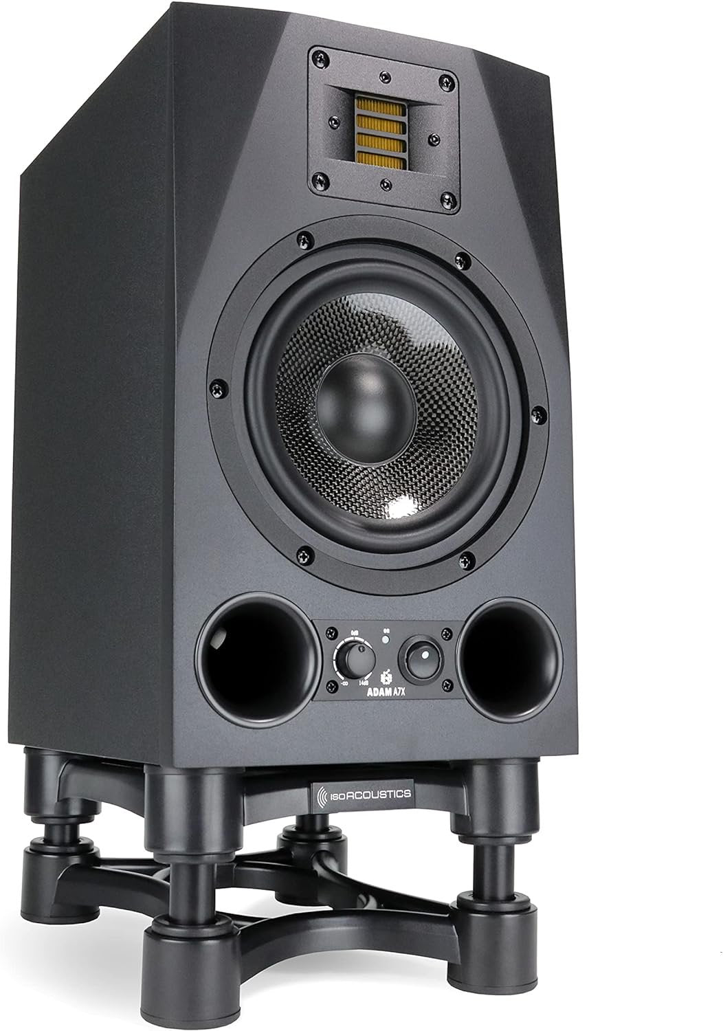IsoAcoustics ISO-Stand Series Speaker Isolation Stands – Height & Tilt Adjustable, Pair