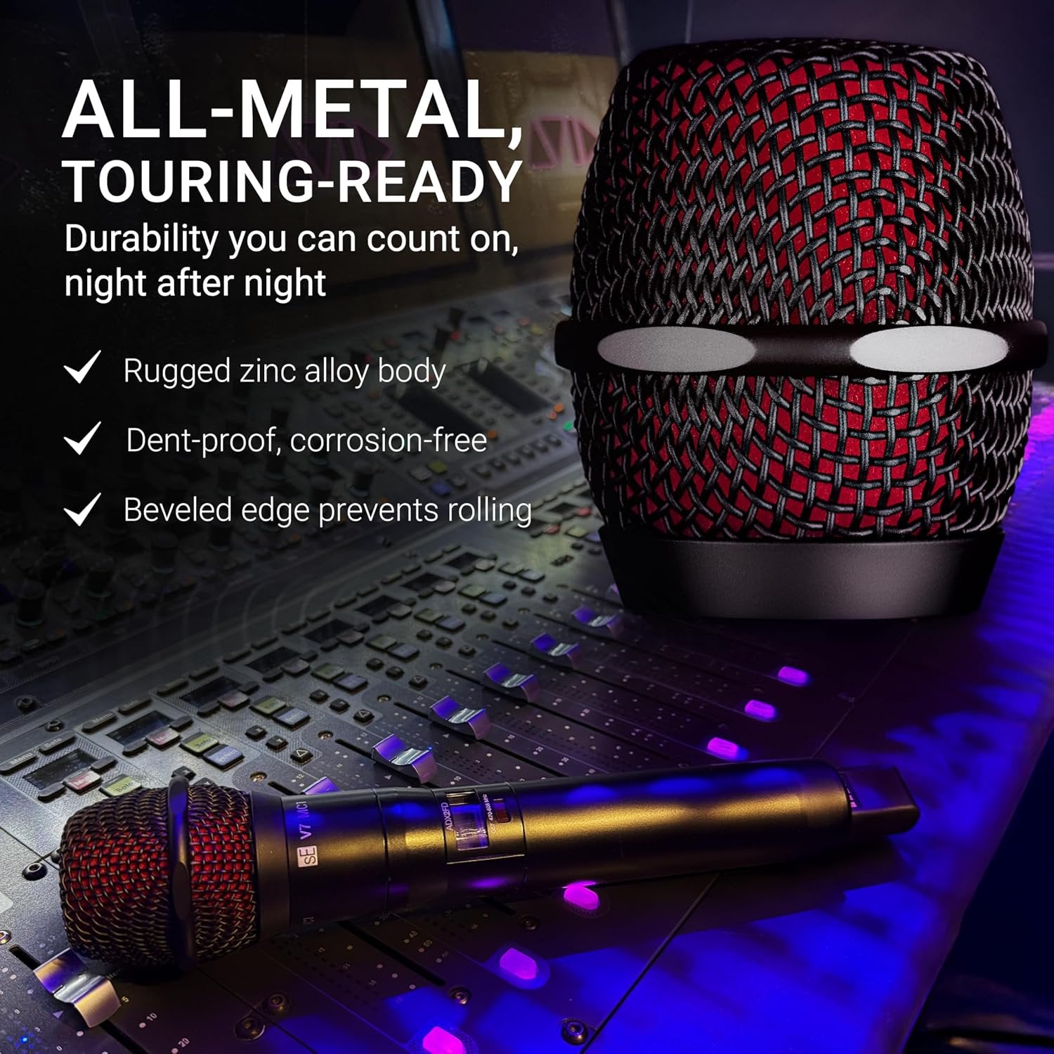 sE Electronics V7 MC2 Wireless Microphone Capsule - Compatible with Sennheiser Wireless Transmitters - Professional Dynamic Microphone for Singing, Speech & Music Studio Recording (Black w MP03 Pouch)