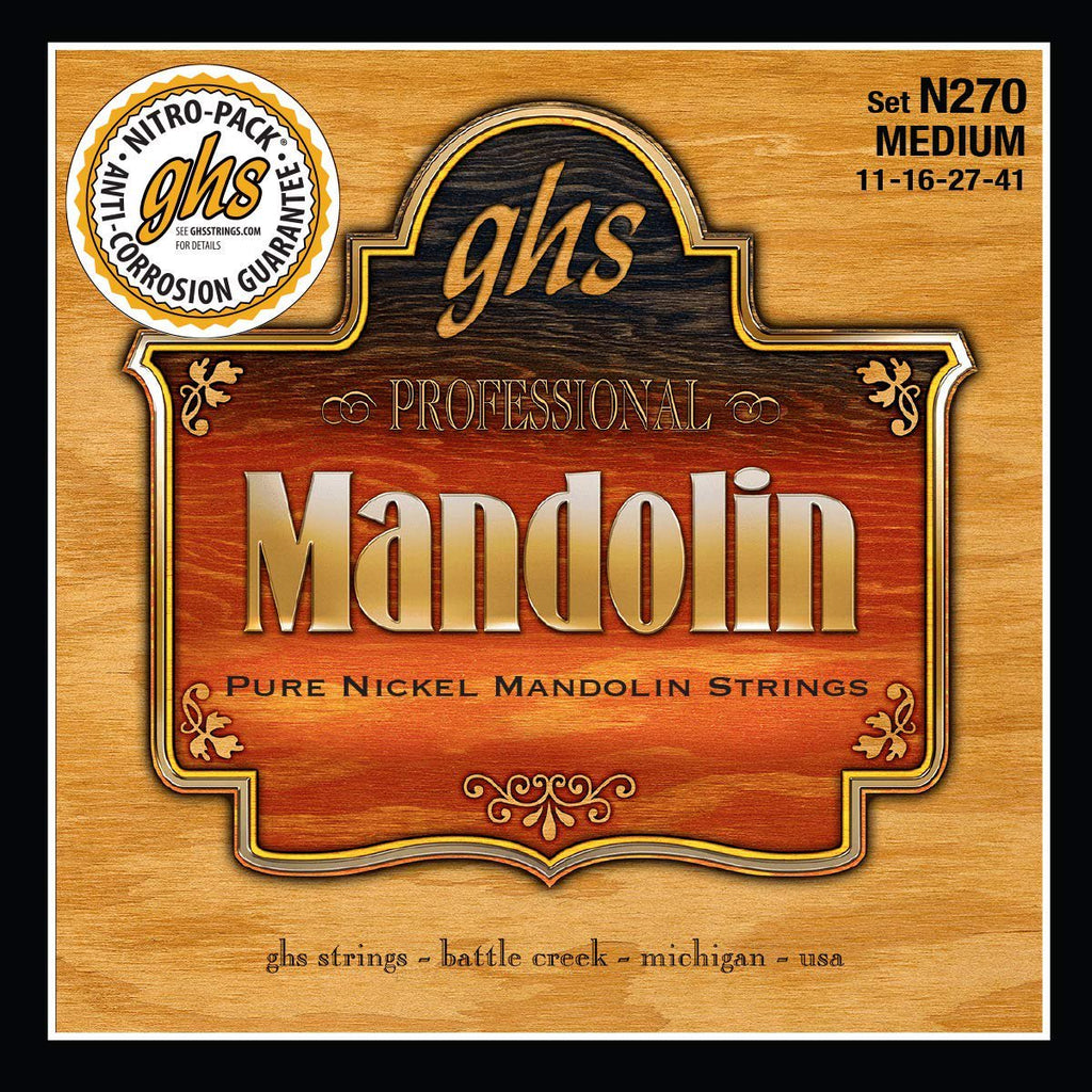 GHS MANDOLIN - Pure Nickel String Set - N270 - Medium, 11-41