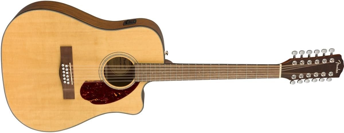 Fender CD-60 Dreadnought Acoustic Guitar V3 with Case, Walnut Fingerboard, Black, 0970110206