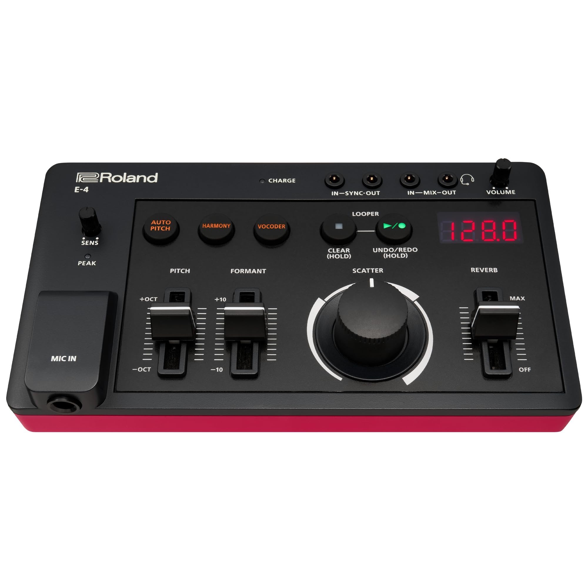 Roland AIRA Compact E-4 VOICE TWEAKER | Vocal Performance Tool with Powerful Voice Transformer Effects | Vocoder | Looper | Harmony | Auto Pitch | MIDI | For Singing & Vocal Artists,Black