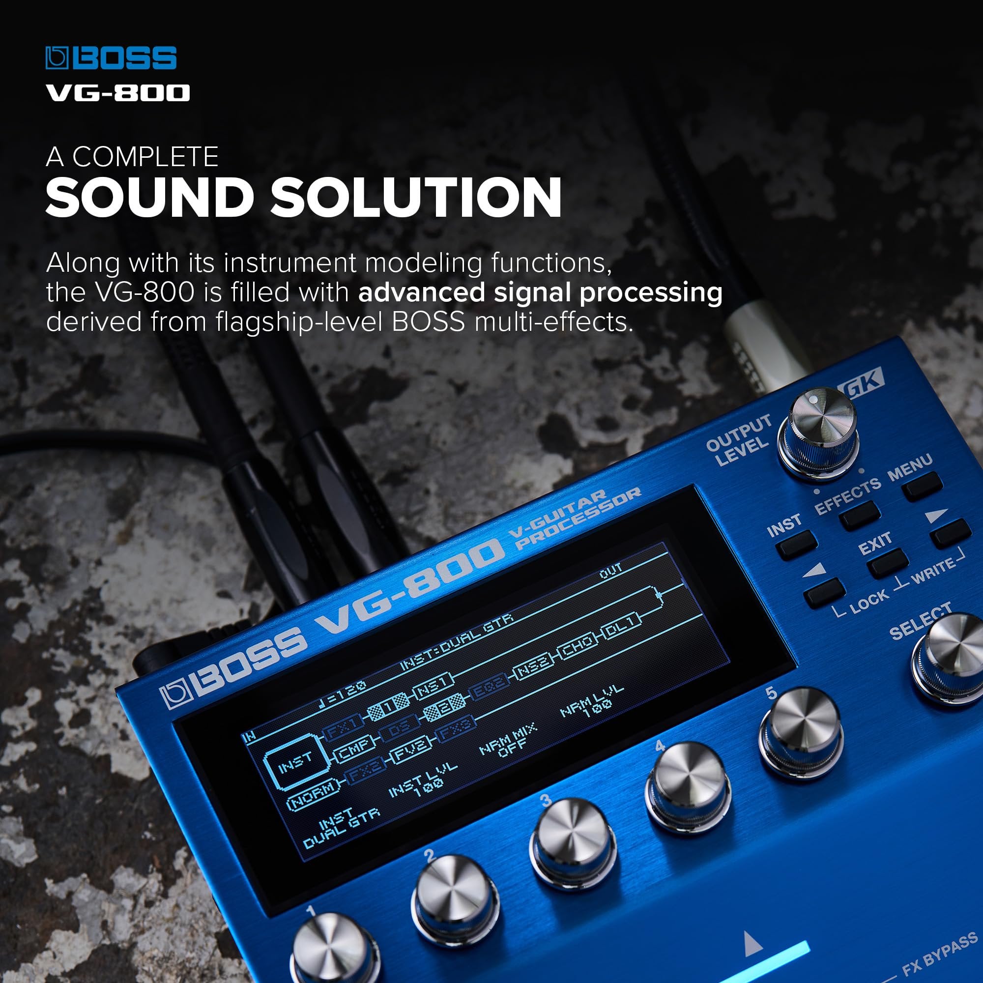 BOSS VG-800 | Next-Gen V-Guitar Processor | Hyper-Realistic Stringed Instrument Modeling | Instant Custom, Alternate or Drop Tunings | Dual Guitar & Bass Functions