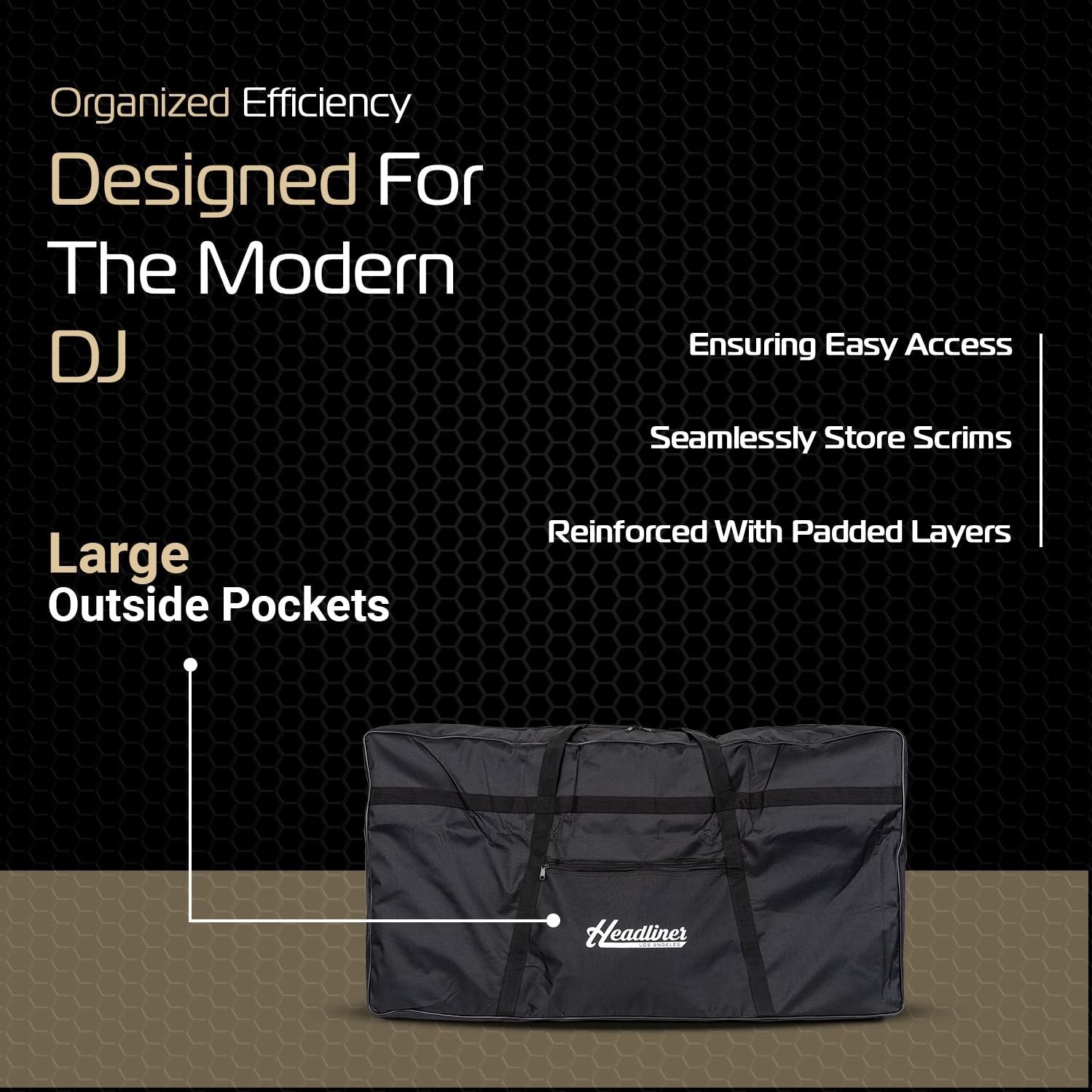 Headliner Padded Carrying Bag for Indio DJ Booth - Premium Carry on Bag with Large Outside Pockets, Padded Protection, and Lightweight Design - Safeguard Your DJ Equipment on the Go