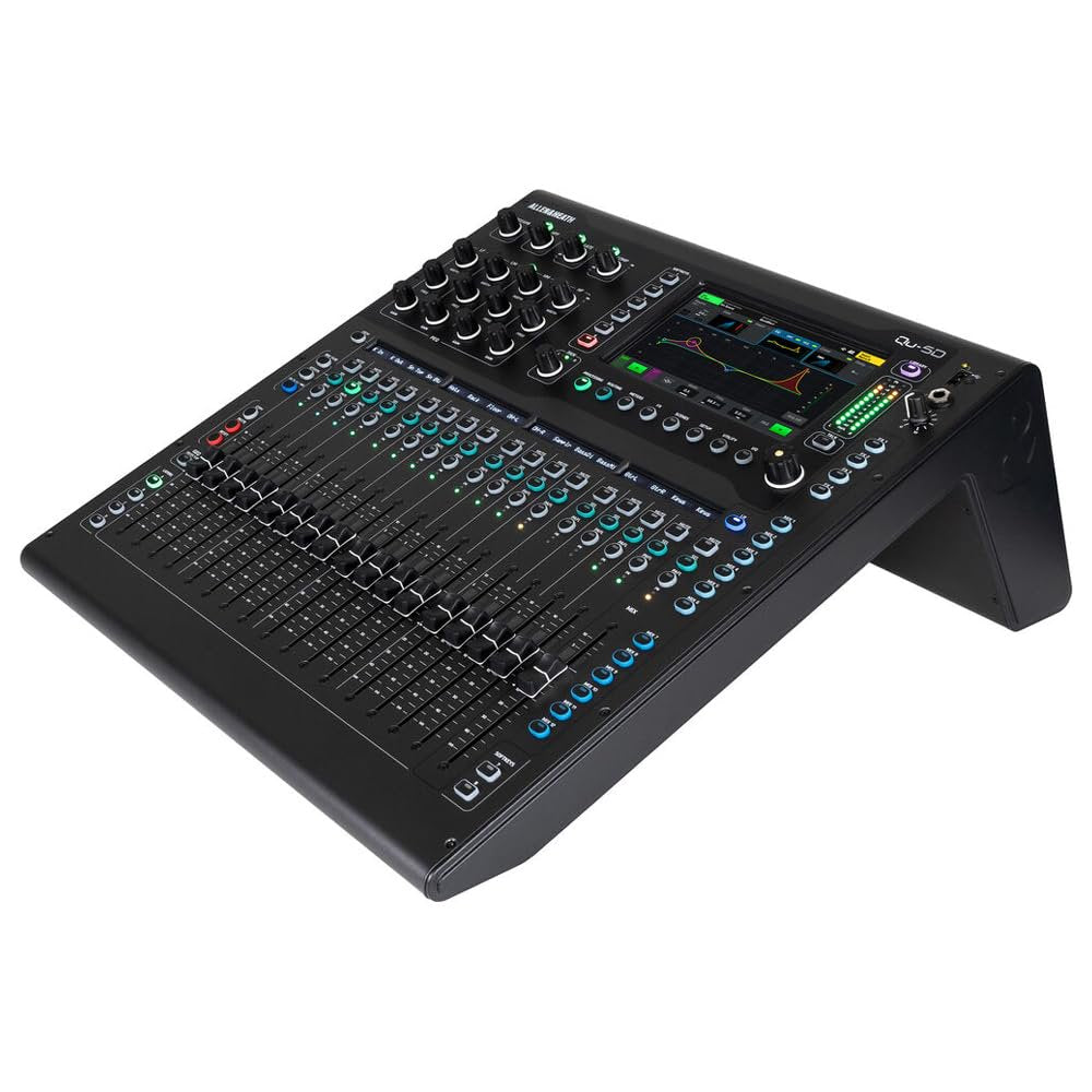 Allen & Heath Qu-5D 38-Channel Digital Mixer with Dante, 96kHz XCVI Core, 6 Multi-FX Engines, 7" Touchscreen, Motorized Faders, USB-C Interface & SD Recording