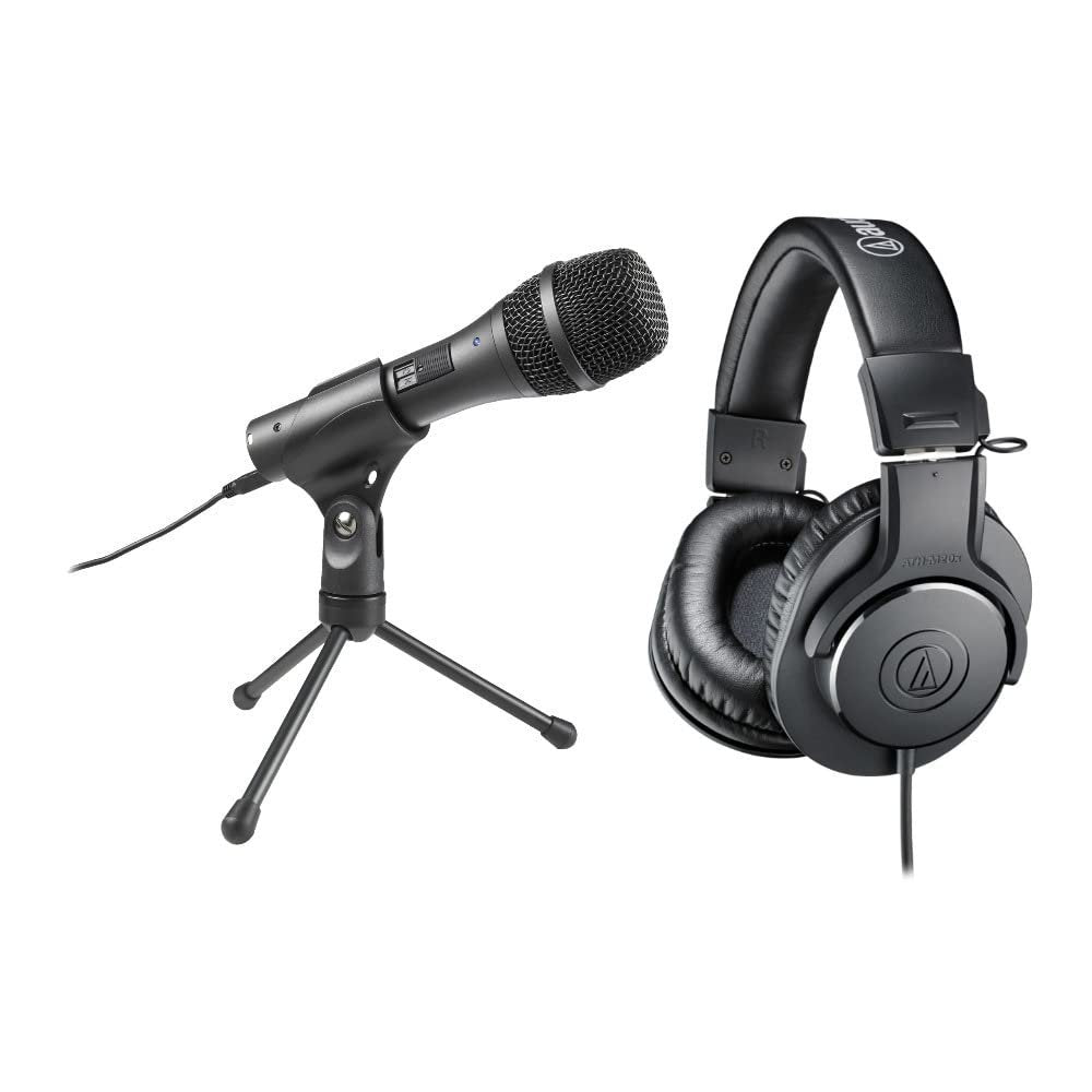 Audio-Technica AT-EDU25 Working and Learning from Home Pack with AT2005USB Cardioid Dynamic USB/XLR Microphone and ATH-M20x Headphones
