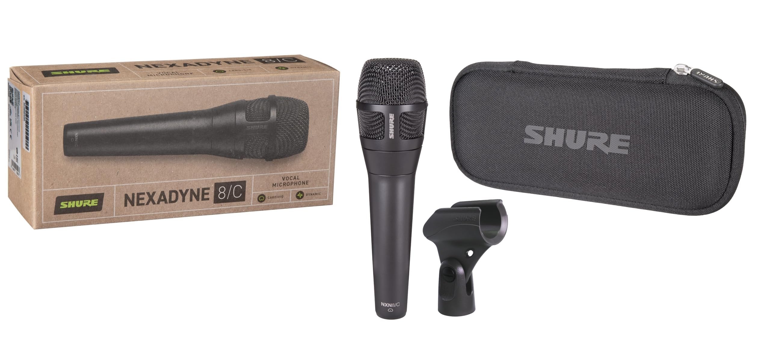 Shure Nexadyne 8/C - Professional Cardioid Dynamic Vocal Microphone with Dual-Engine Technology, Exceptional Signal Clarity, Reliability - for Live Performances and Studio Recordings