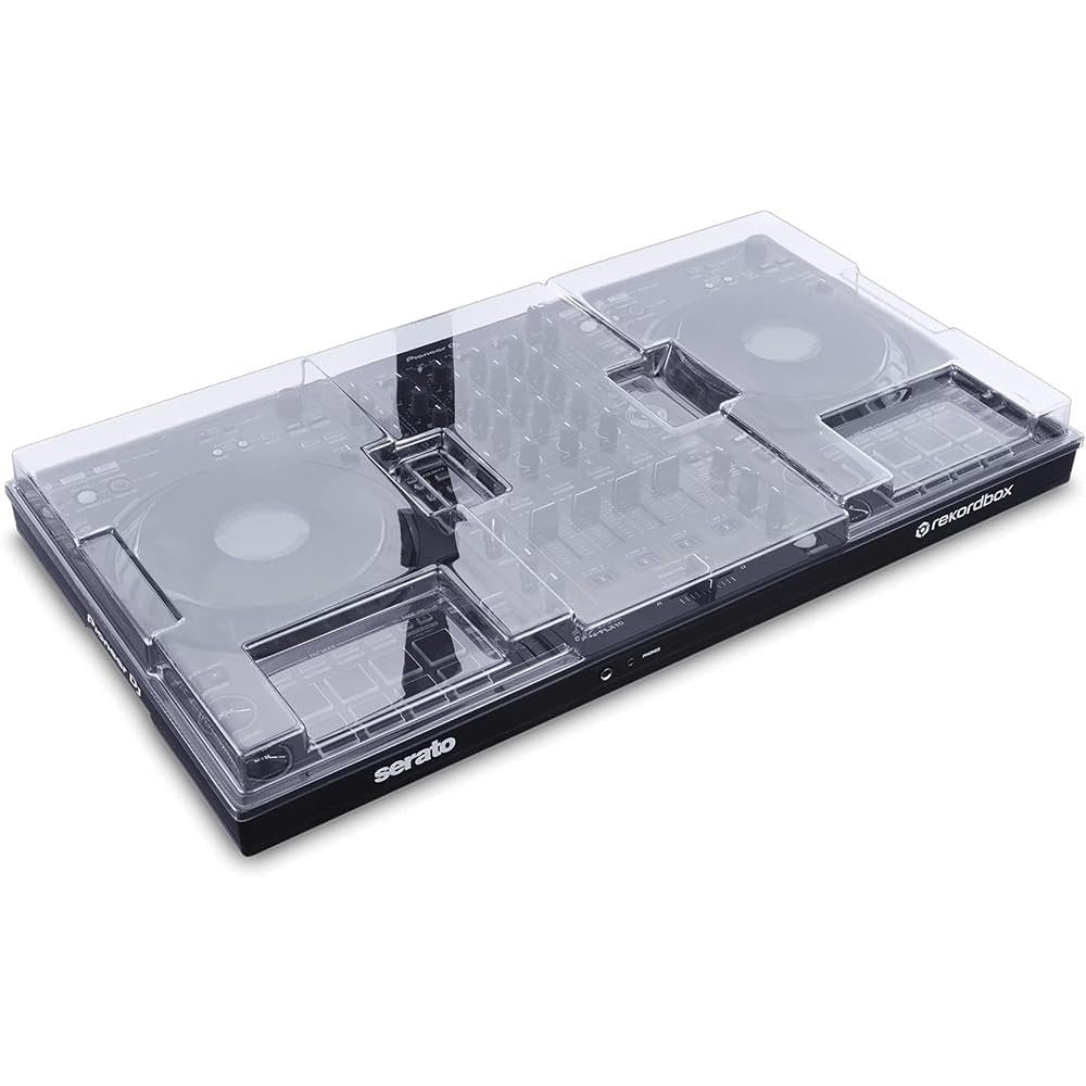 Liquid Audio Decksaver DDJ-FLX10 Cover Bundle with Polishing Cloth – Polycarbonate Protective Cover for Pioneer DDJ-FLX10 DJ Controller, Shields from Dust & Impact, Clear Finish (DS-PC-DDJFLX10)