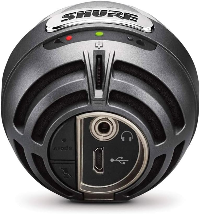 Shure MV5 Series USB Digital Condenser Microphone for Recording, Streaming, Podcasting, and Voice Communication