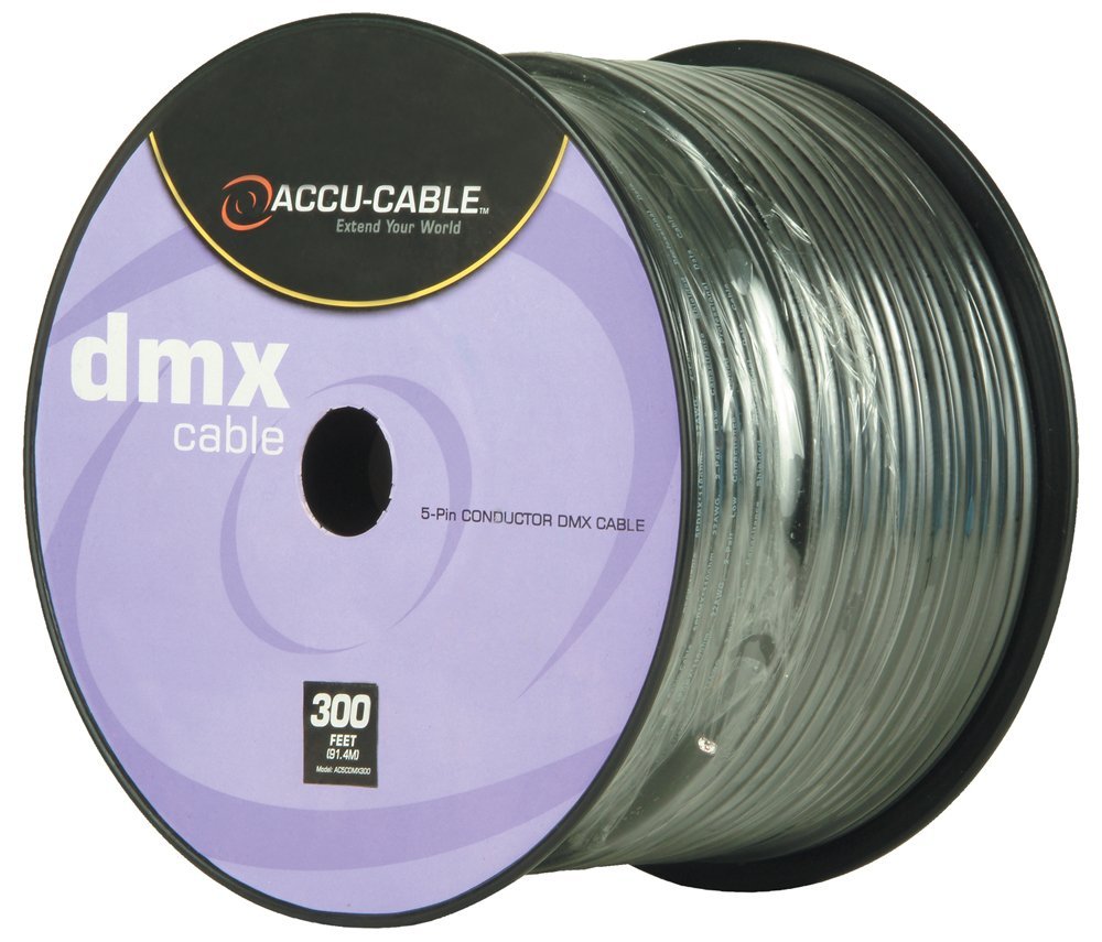 5 Conductor DMX Cable Spool (300 FT) Bulk roll, Does not Include Cable Ends