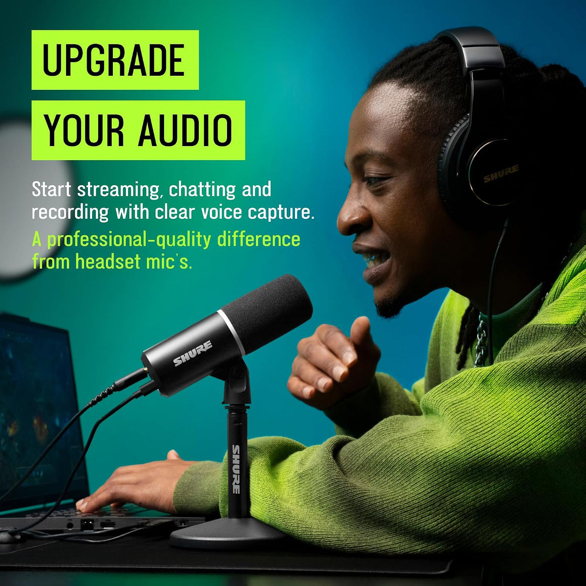 Shure MV6 USB Microphone for Gaming, Streaming & Recording (Gen 2, Black)