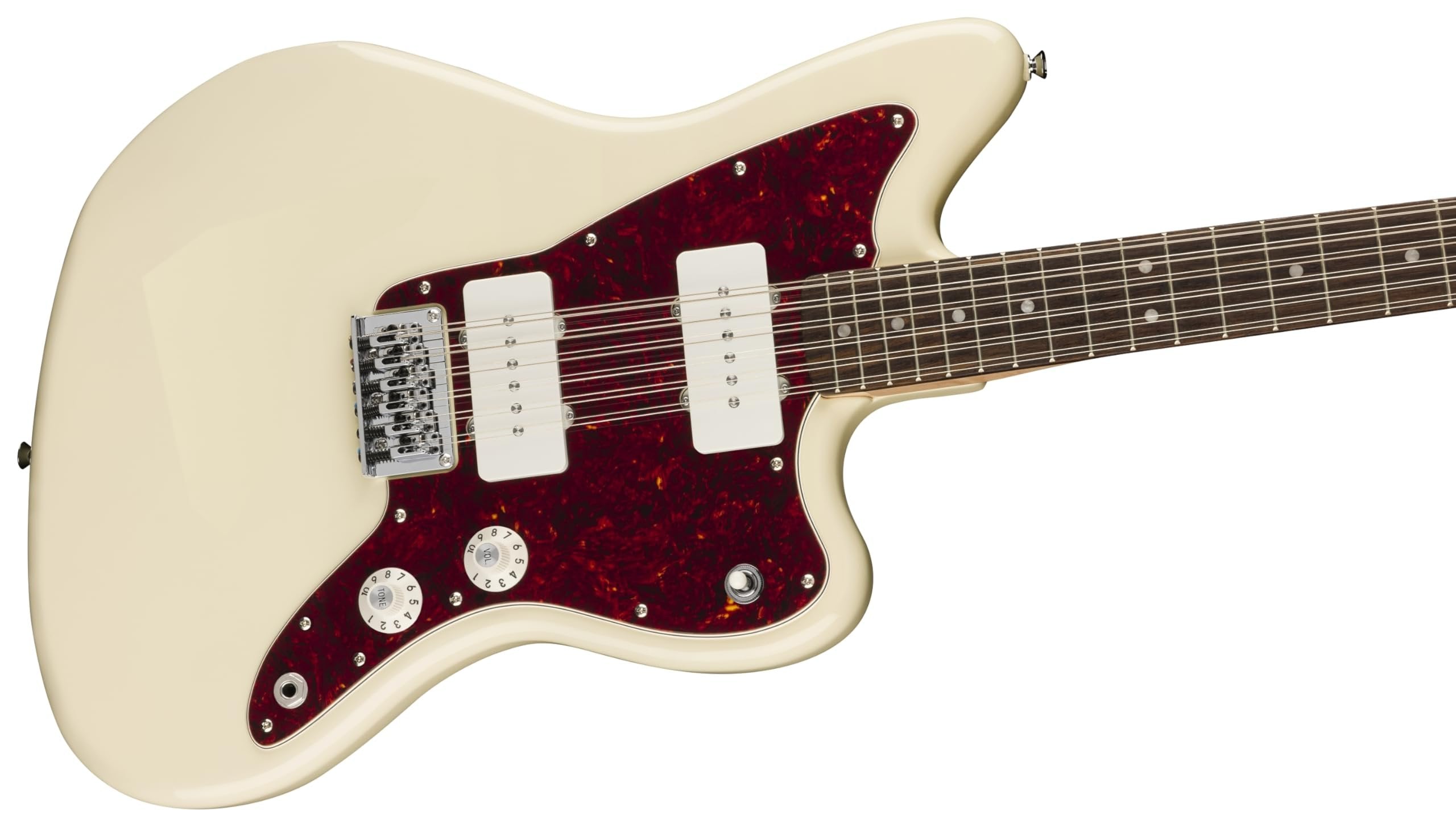 Paranormal Jazzmaster XII, Laurel Fingerboard, Tortoiseshell Pickguard, Olympic White