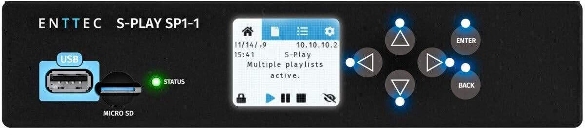 ENTTEC S-PLAY SP1-1 DMX Show Recorder Playback Controller 32 Universe Art-Net sACN New