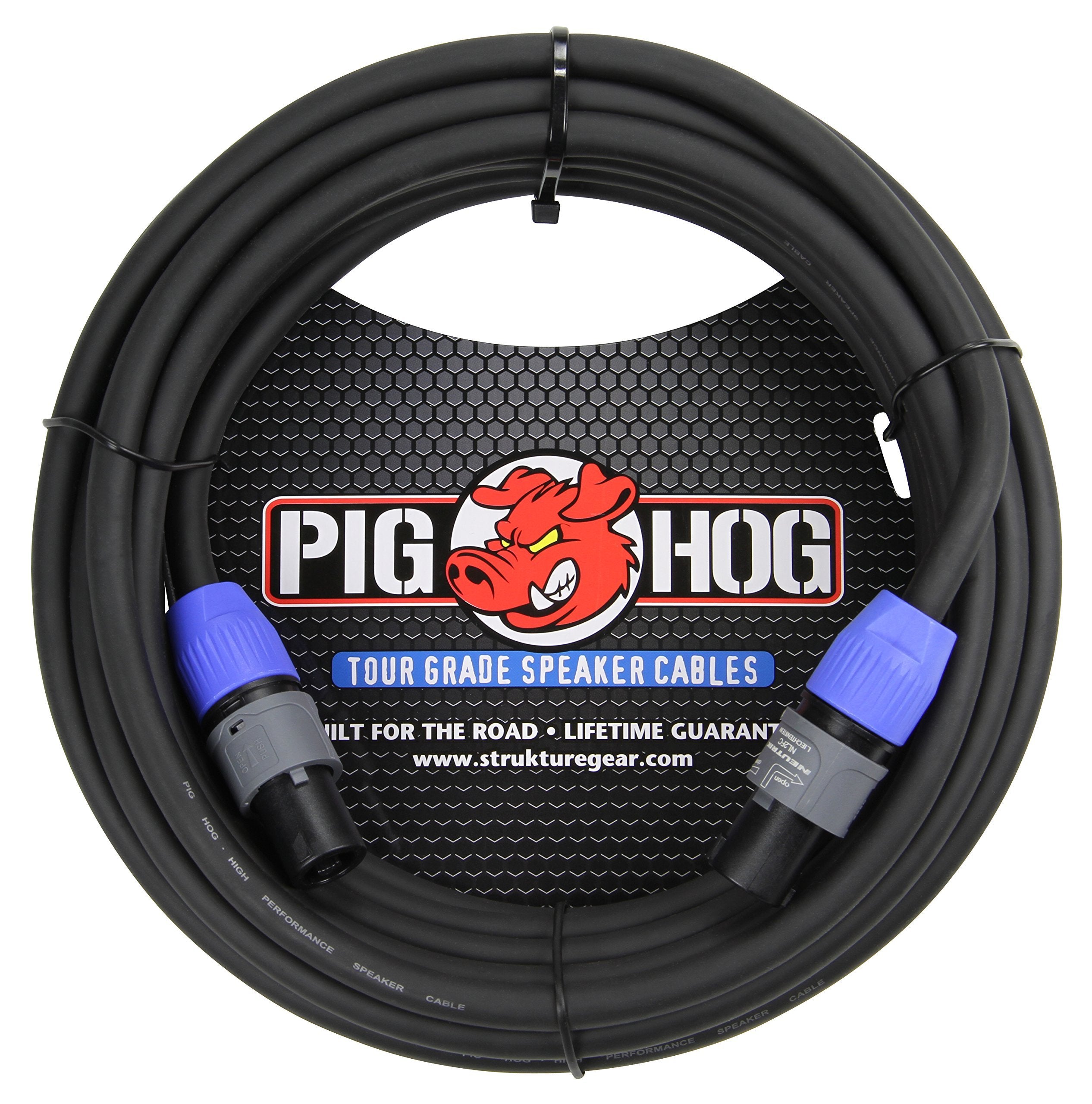 Pig Hog PHSC25SPK High Performance 14 Gauge 9.2mm speakON Speaker Cable, 25 Feet