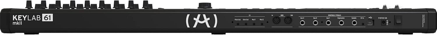 Arturia KeyLab 61 MkII - 61 Key Semi Weighted USB MIDI Keyboard Controller (Black)
