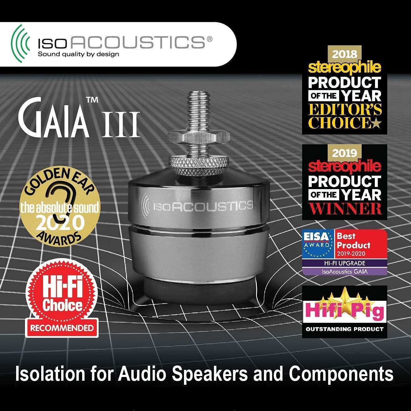 IsoAcoustics Gaia Series Isolation Feet for Speakers & Subwoofers