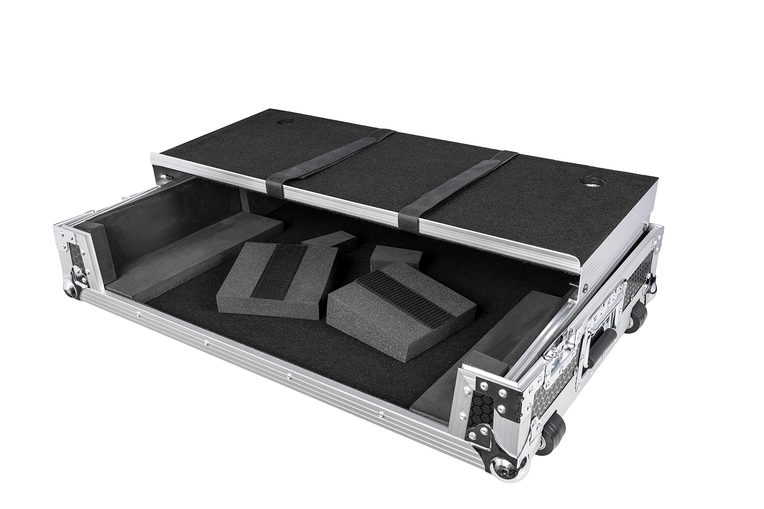 Headliner Flight Case Compatible with Rane One with Laptop Platform and Wheels