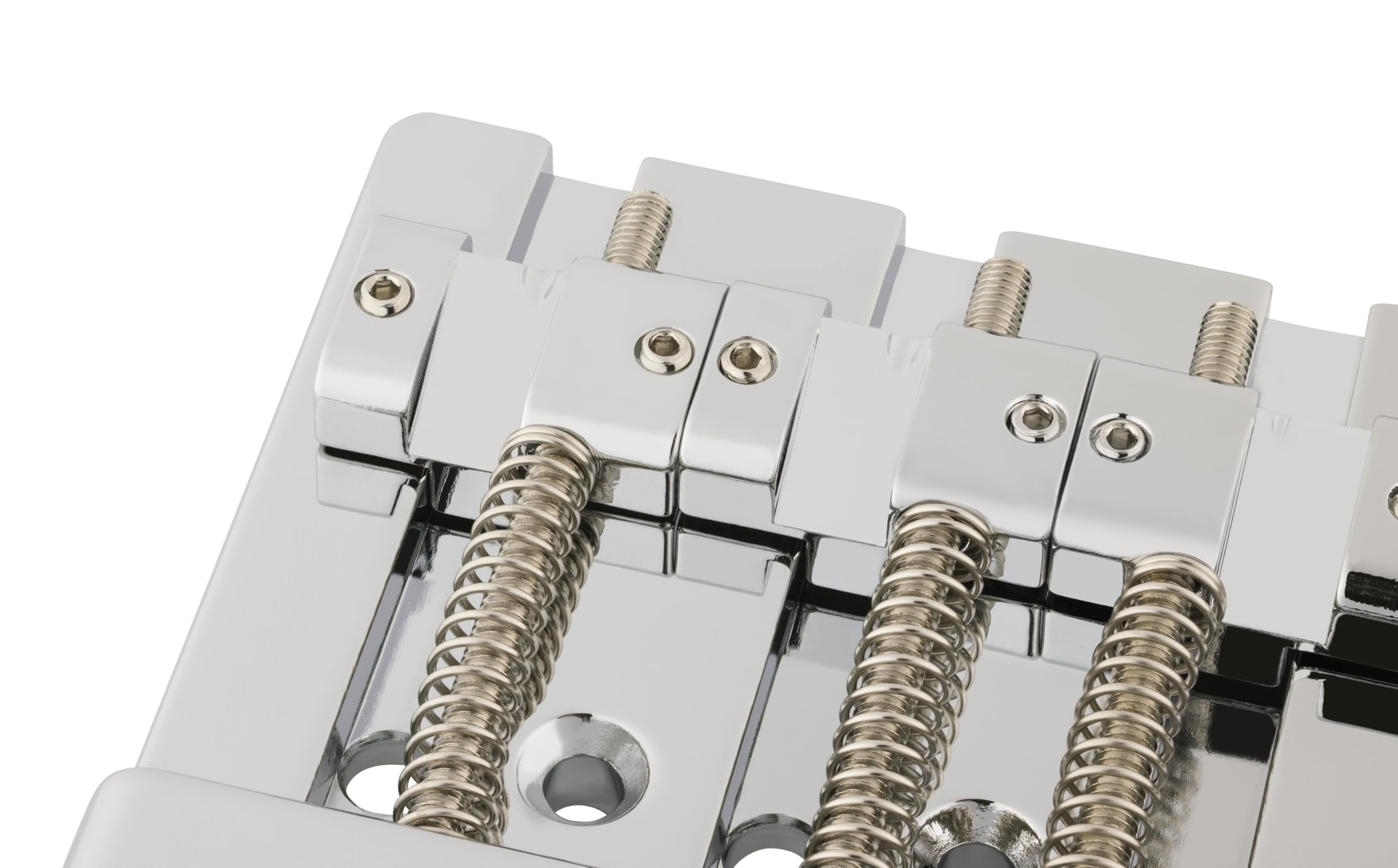 Fender HiMass String-Through 4-String Bass Bridge Assembly With Brass Saddles, Chrome