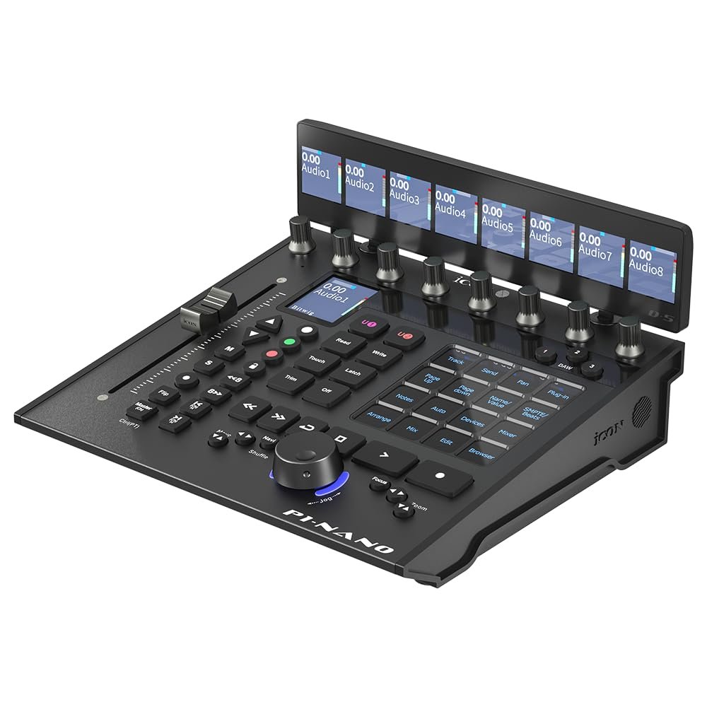 Icon Pro Audio P1-Nano Compact DAW Control Surface Bundle with D5 Display