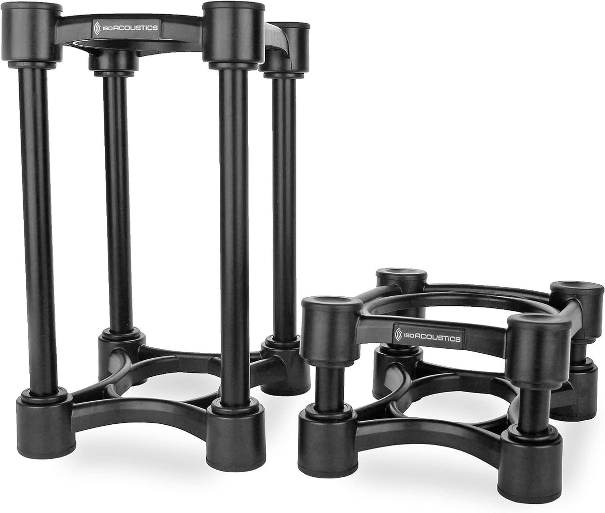 IsoAcoustics ISO-Stand Series Speaker Isolation Stands – Height & Tilt Adjustable, Pair
