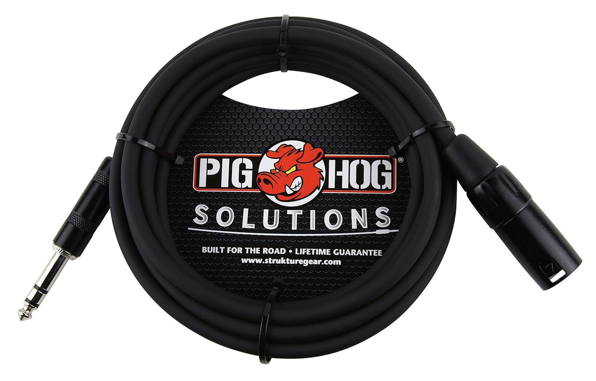 Pig Hog 1/4" TRS to XLR Balanced Adapter Cables