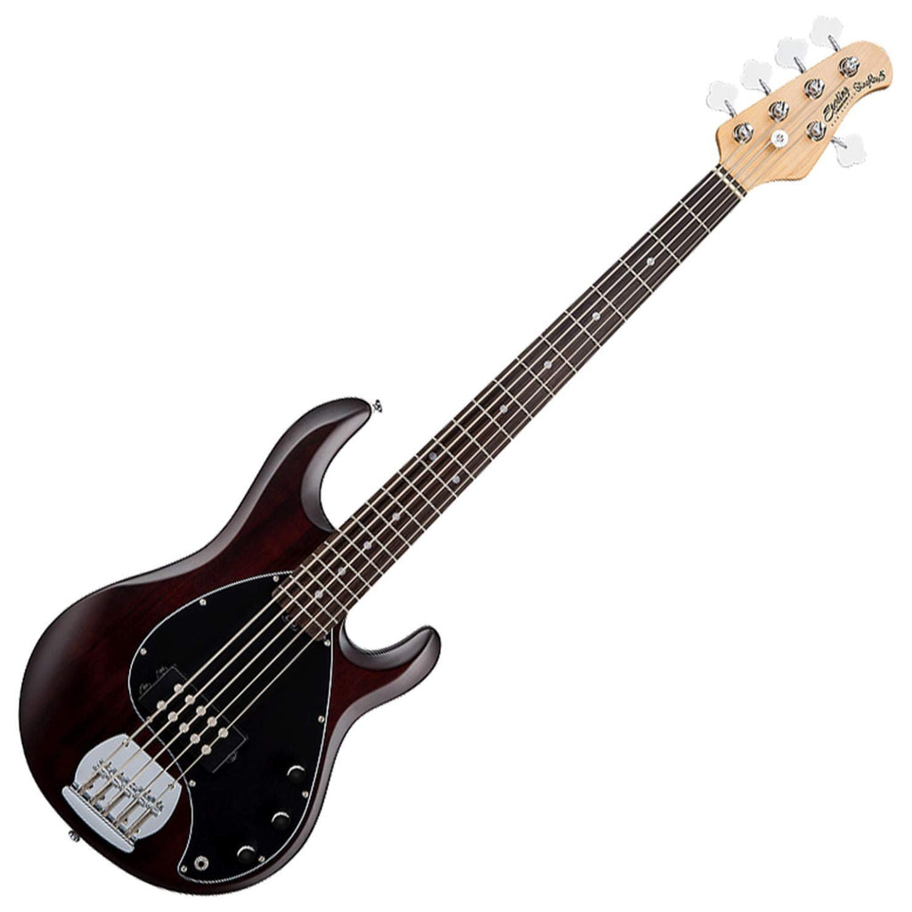 Sterling by Music Man StingRay Ray5 Bass Guitar in Walnut Satin, 5-String