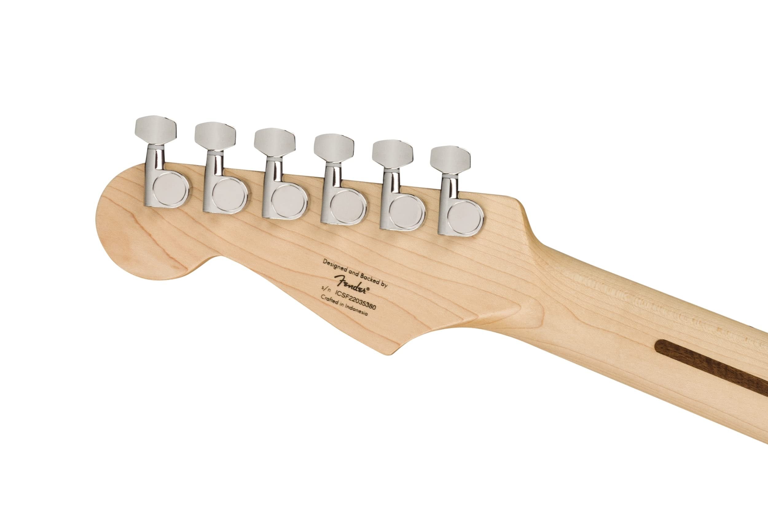 Squire Sonic Stratocaster HT Electric Guitar, Arctic White, Maple Fingerboard, White Pickguard