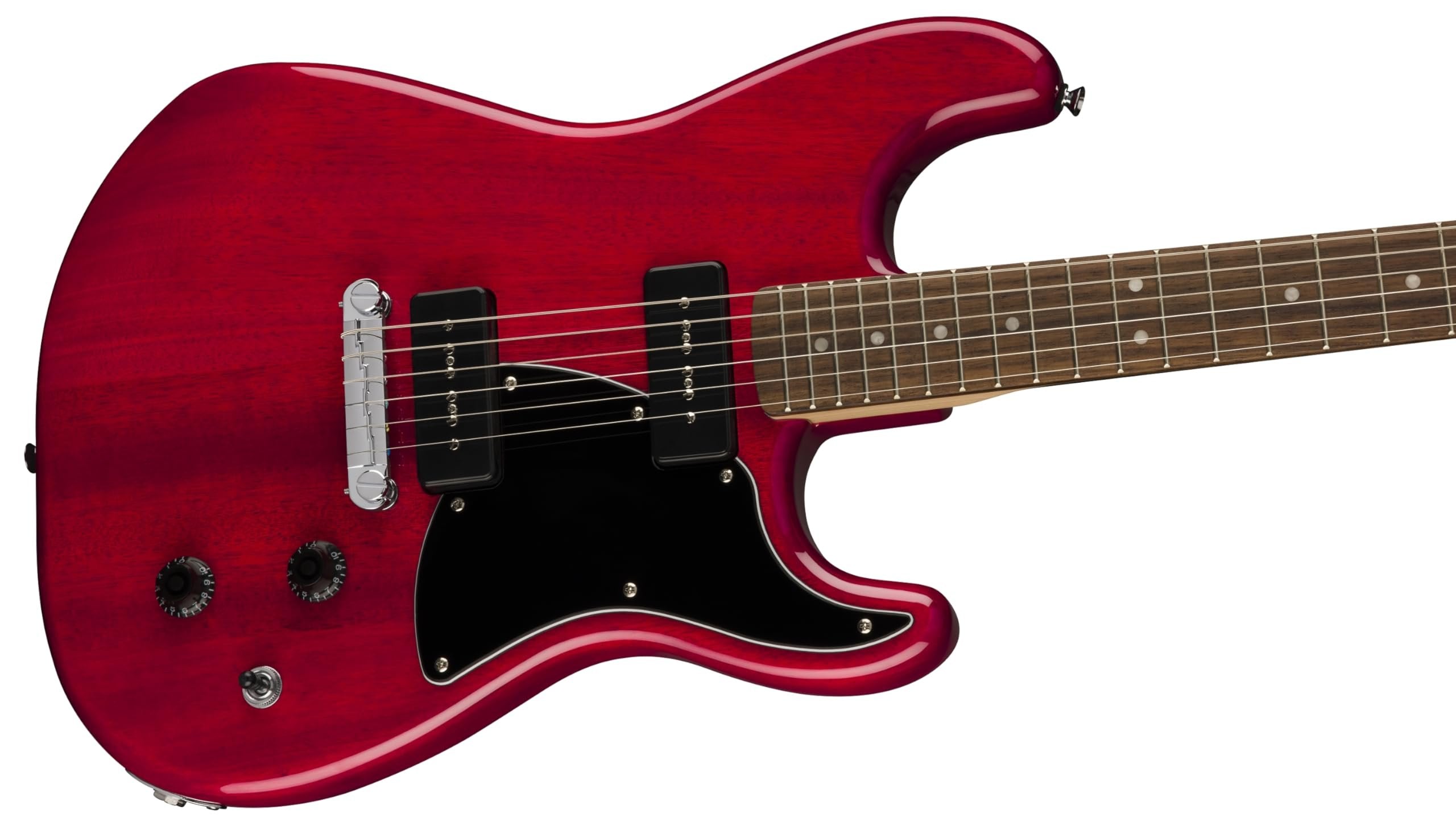 Paranormal Strat-O-Sonic, Laurel Fingerboard, Black Pickguard, Crimson Red Transparent