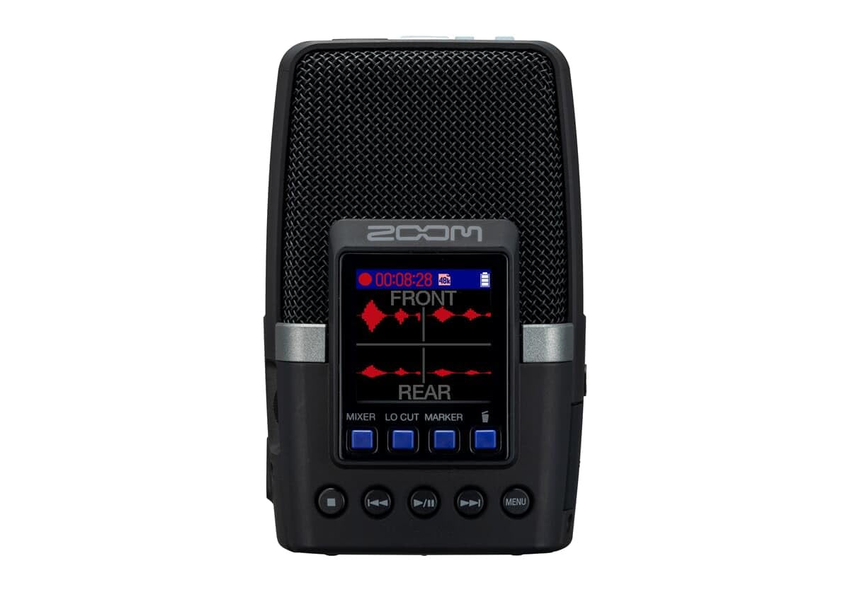 Zoom H2 Essential Handheld Recorder for Musicians, Filmmakers & Podcasters with 3 Built-in Microphones, Mono, Stereo, and Surround Sound Recording, 32-Bit Float, USB Mic