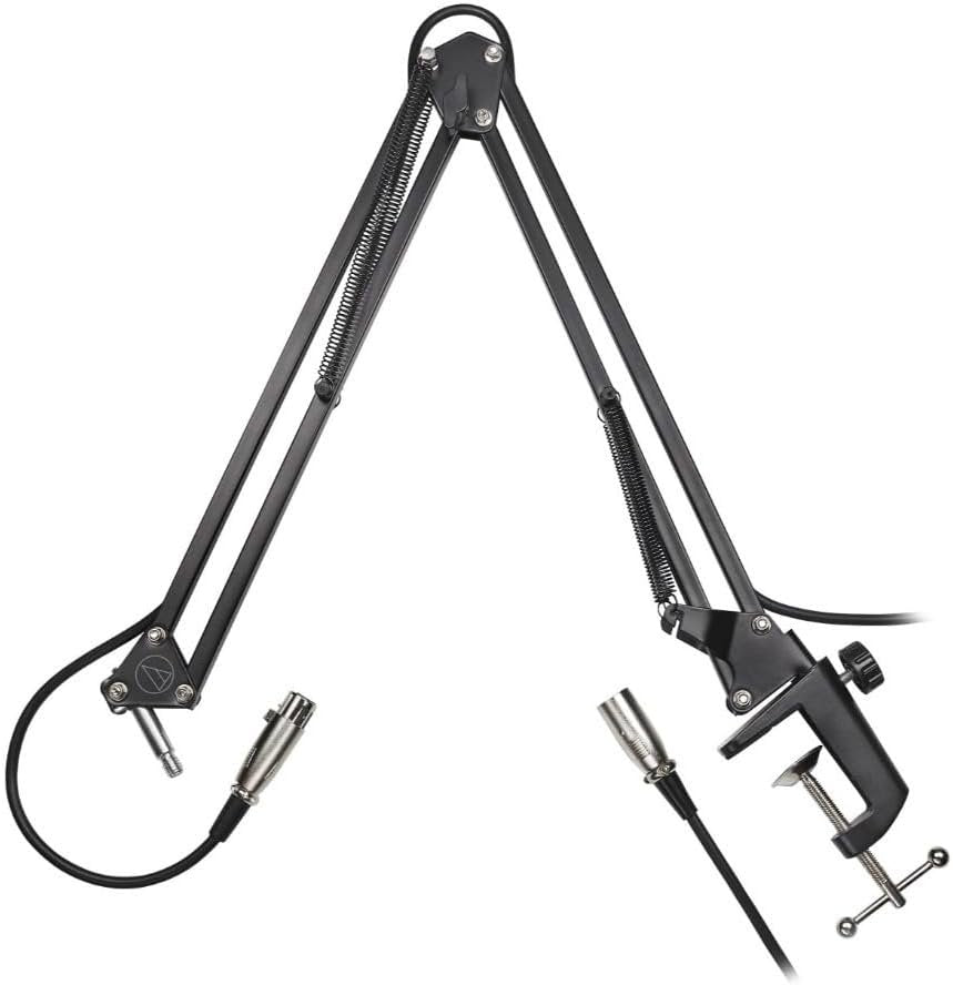 Audio-Technica AT2035PK Vocal Microphone Pack for Streaming/Podcasting, Includes XLR Mic, Adjustable Boom Arm, Shock Mount, & Monitor Headphones, Black