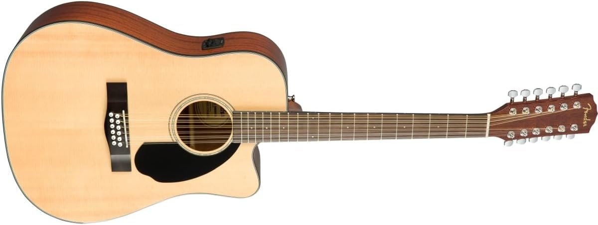 Fender CD-60 Dreadnought Acoustic Guitar V3 with Case, Walnut Fingerboard, Black, 0970110206