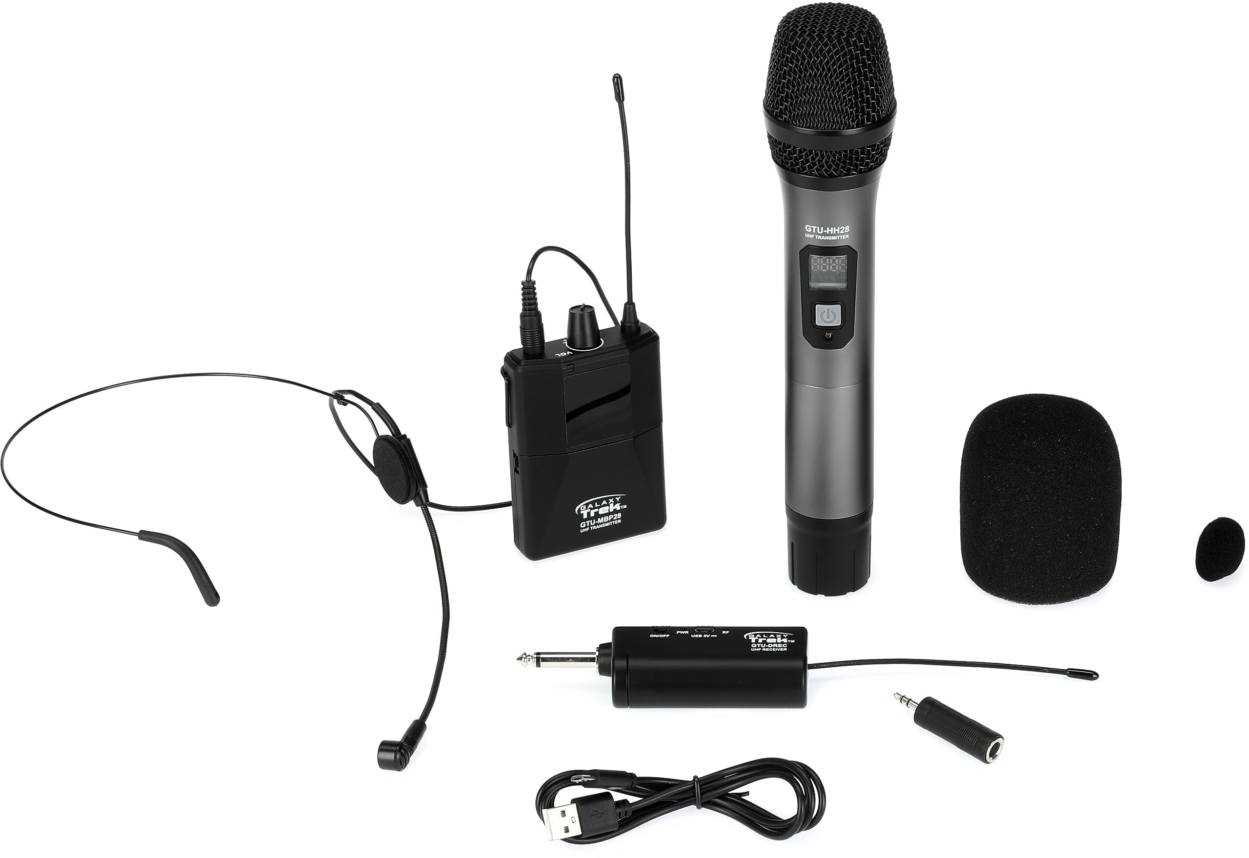 Galaxy Audio GTU-SHP5AB GTU Galaxy Trek UHF Dual Wireless Combo Mic System - P5 Band