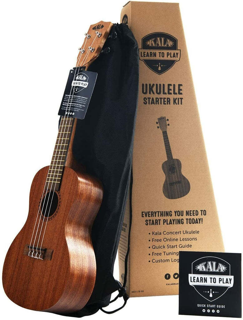 Kala KALA-LTP-C Official Kala Learn to Play Ukulele Concert Starter Kit, Satin