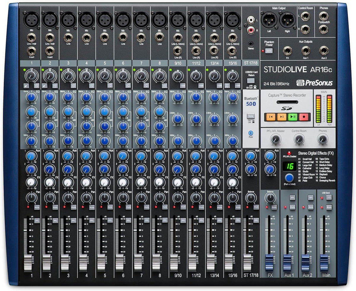 PreSonus StudioLive AR Series USB-C Hybrid Digital/Analog Performance Mixer