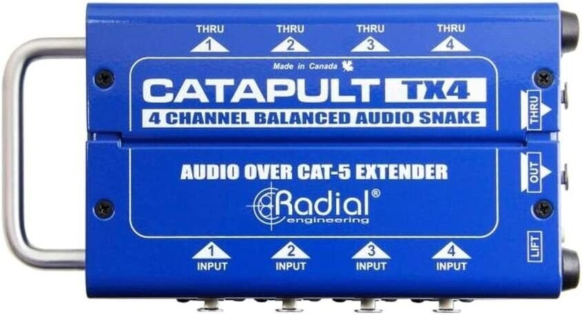 Radial Catapult TX4 Cat 5 Analog Snake Transmitter with 4 XLR-F Inputs NEW 2DAY!