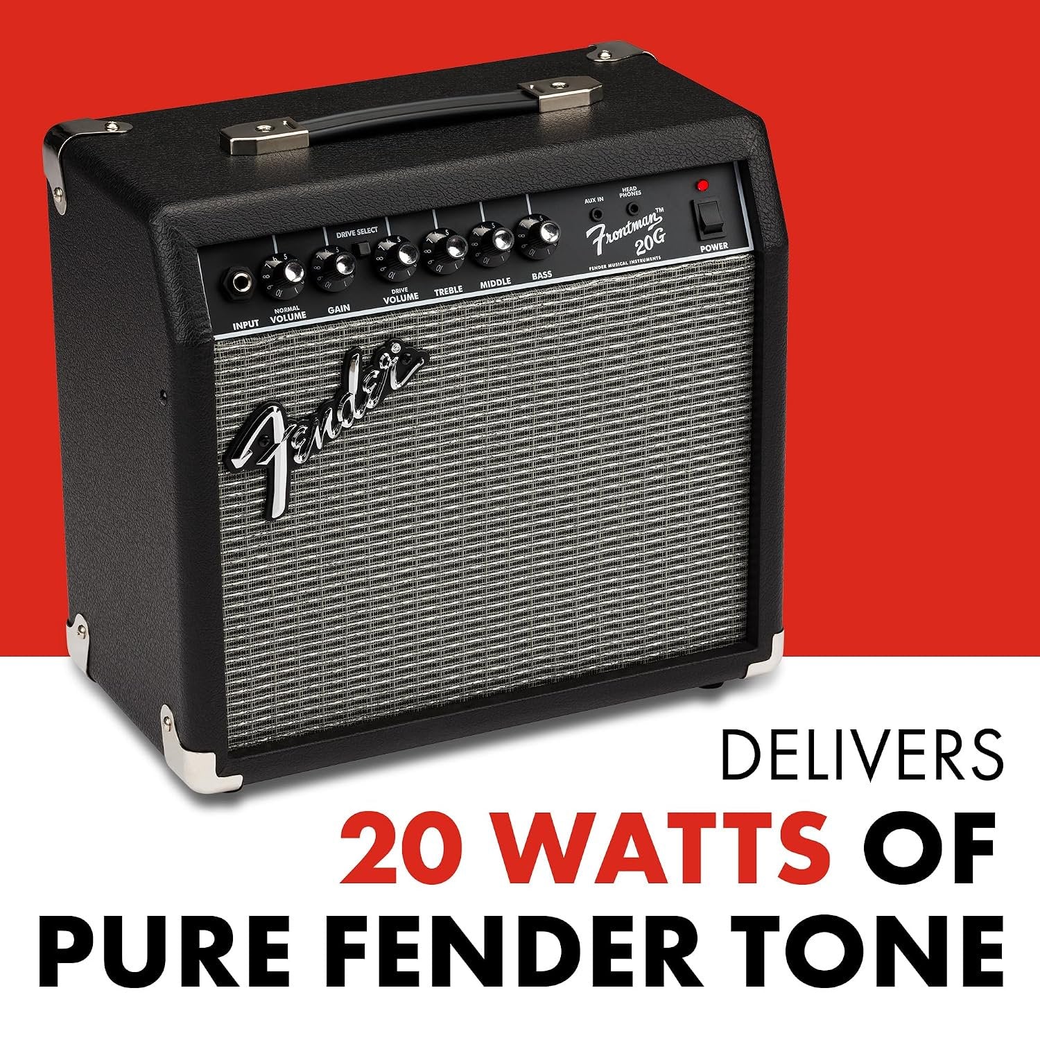 Fender Frontman 20G Electric Guitar Amplifier, 20-Watt Amp, 8" Speaker