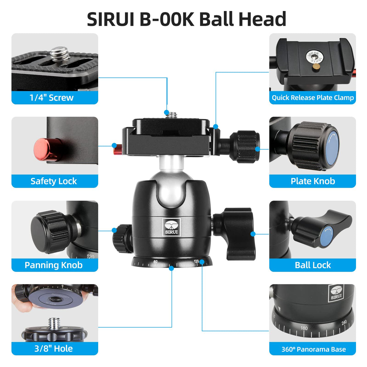 SIRUI AT-125 Carbon Fiber Travel Tripod with Ball Head
