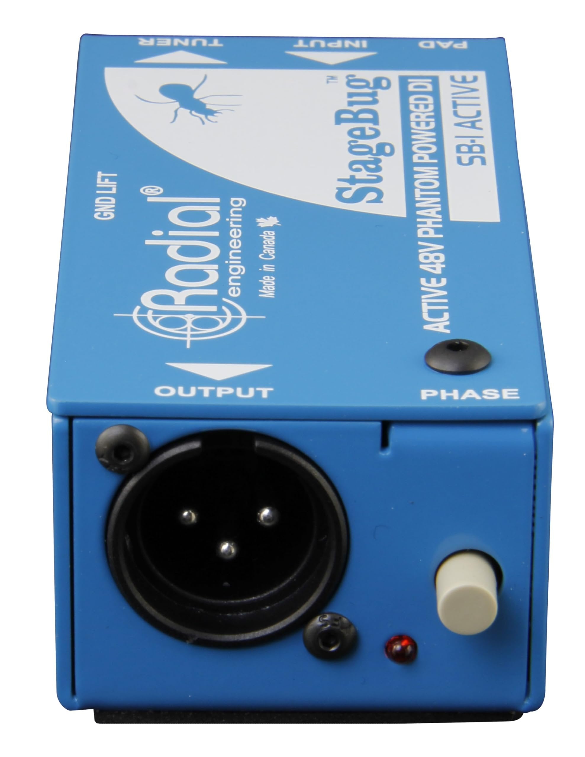 Radial Engineering StageBug SB-1 Compact Active DI Bundle w/Pig Hog PCH10BK "Black Woven" Instrument Cable and Liquid Audio Polishing Cloth