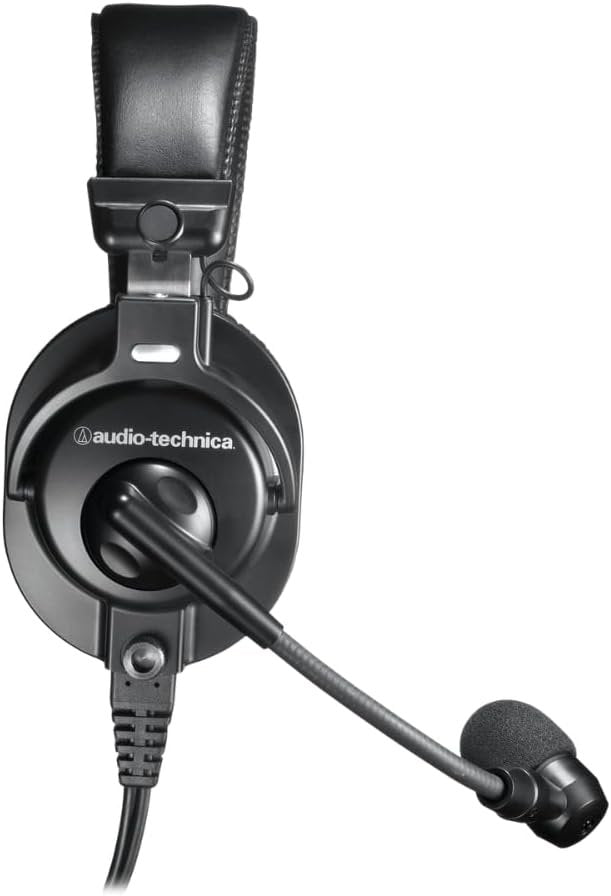 Liquid Audio Audio Technica BPHS1 Broadcast Stereo Headset with Dynamic Boom Mic Bundle with Icon Duo22 Live Audio Interface Polishing Cloth