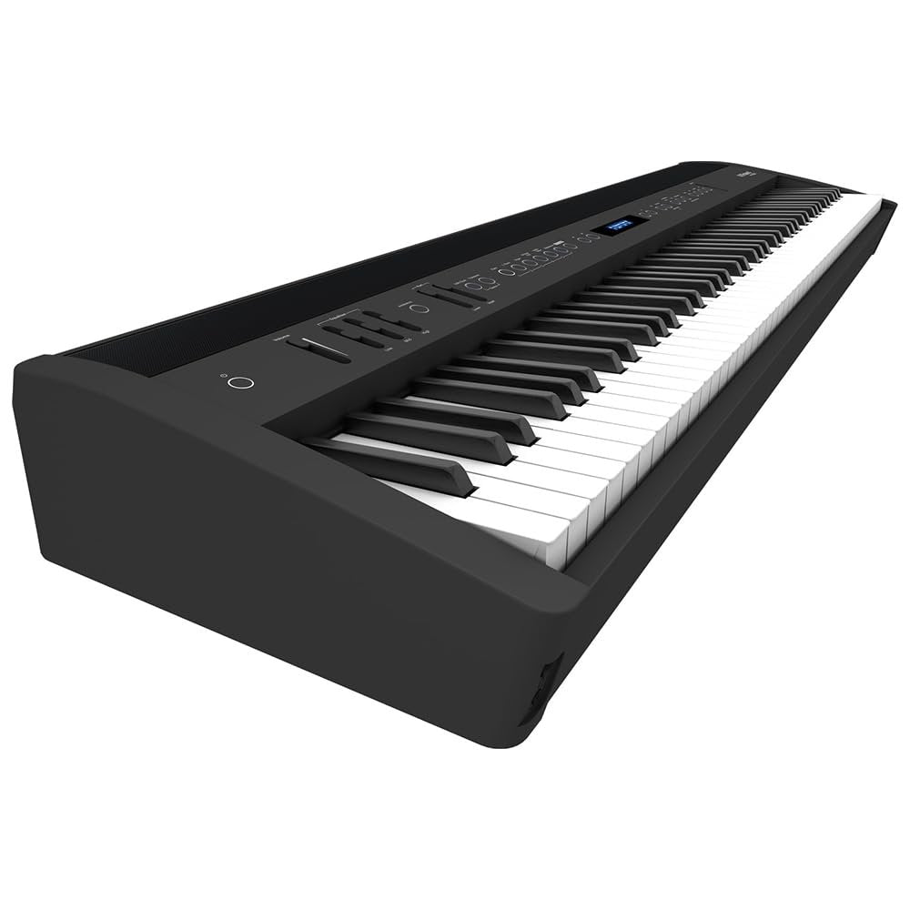 Roland FP-60X Digital Piano Black Bundle with Sustain Pedal & Polishing Cloth – Portable 88-Key Piano with SuperNATURAL Sound Engine, Bluetooth Connectivity & Built-In Stereo Speakers