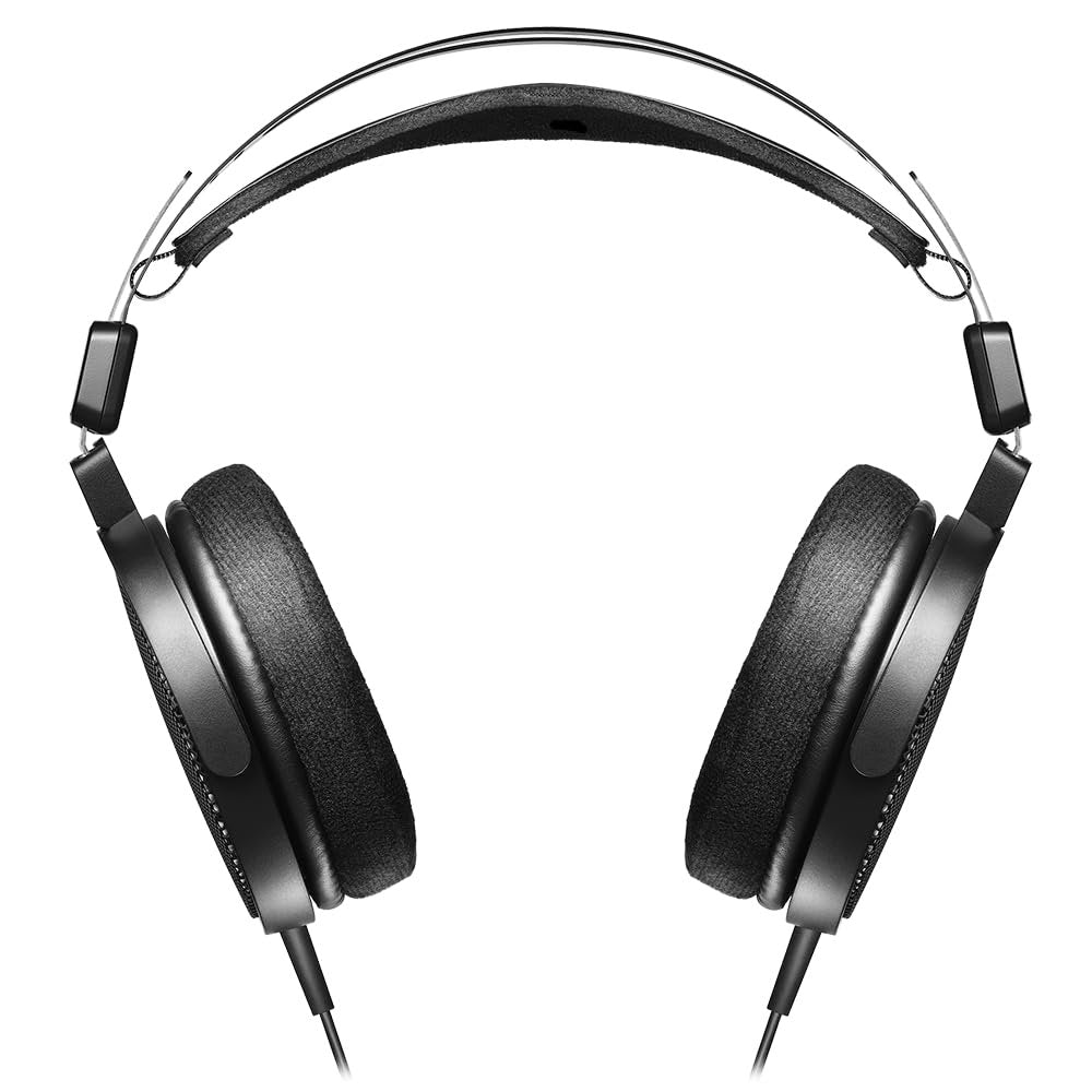 Audio Technica ATH-R30x Over-Ear Open-Back Reference Headphones Bundle with 25ft Pig Hog Headphone Extension Cable (1/4") & Polishing Cloth – Studio Monitoring, Mixing & Critical Listening