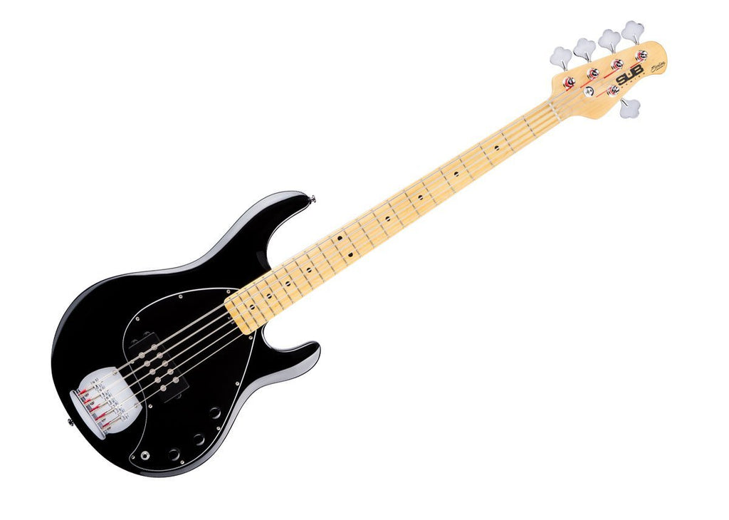 Sterling by Music Man StingRay Ray5 Bass Guitar in Black, 5-String