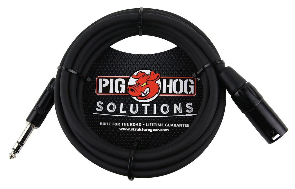 Pig Hog 1/4" TRS to XLR Balanced Adapter Cables