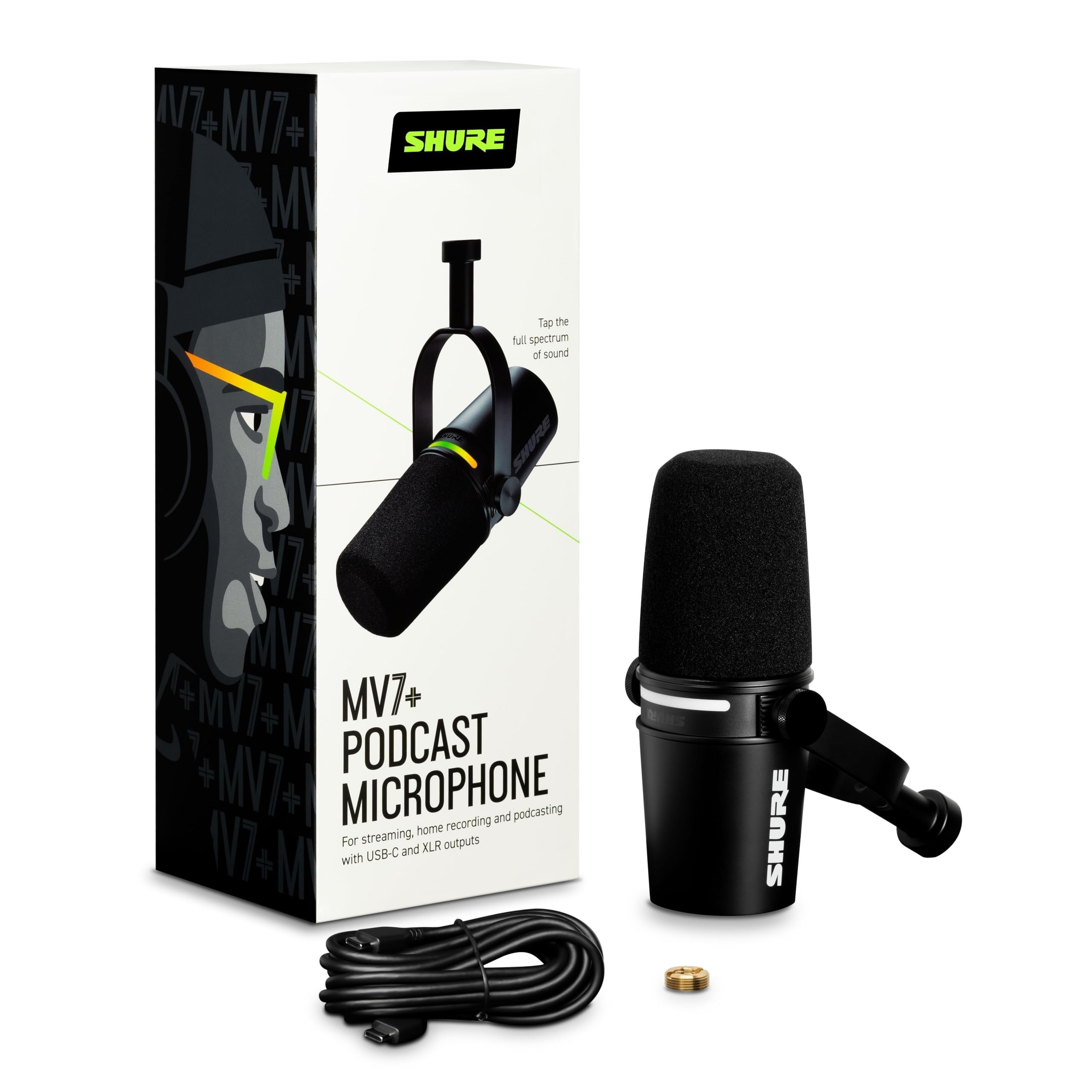 Shure MV7 USB Podcast Microphone - Silver