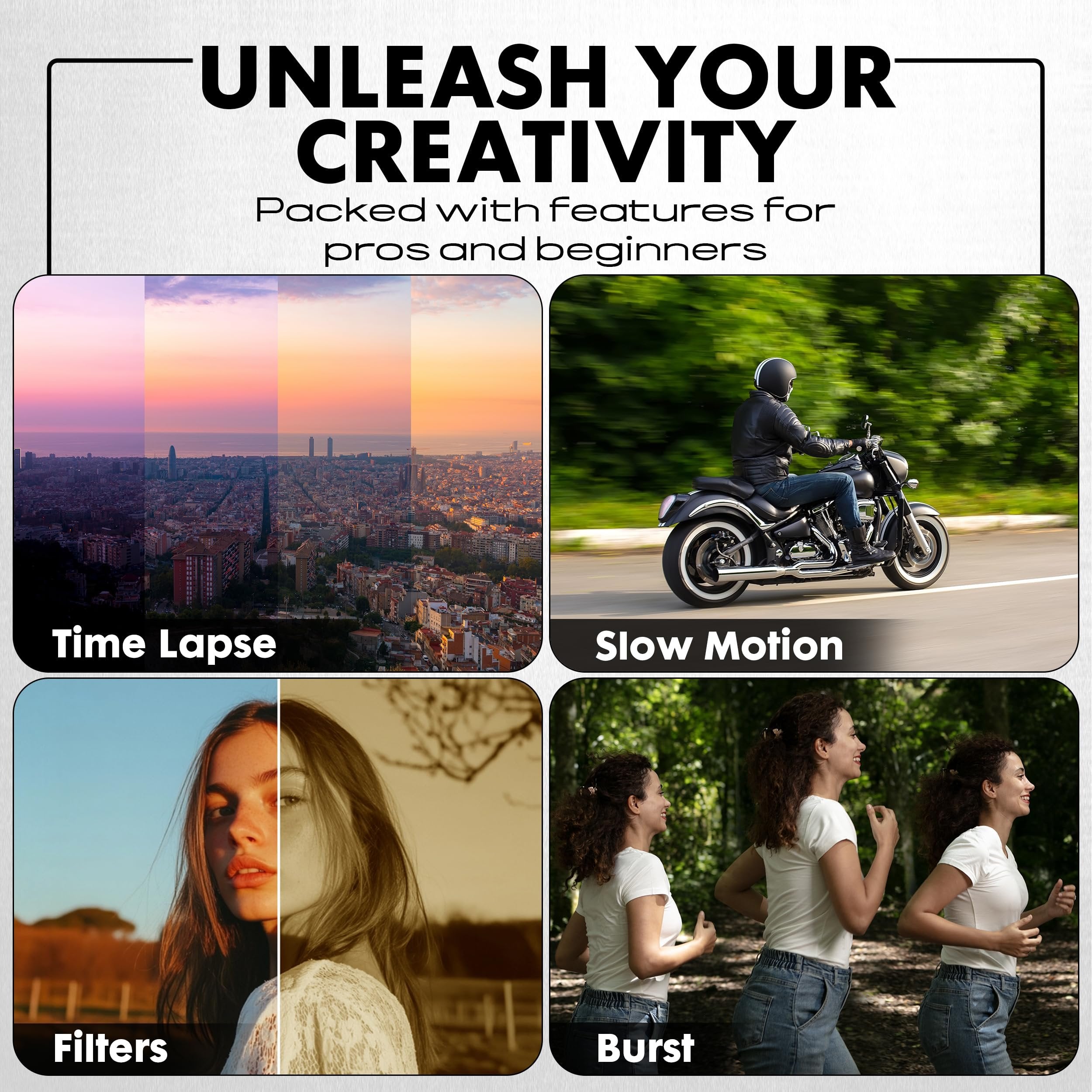 Minolta 56MP Dual Lens Digital Camera – 5X Optical Zoom, 5K Ultra HD Video, CMOS Sensor, 2.8-inch LCD Screen, Stabilization, Selfie Lens, 32GB Card, Rechargeable Battery (White)