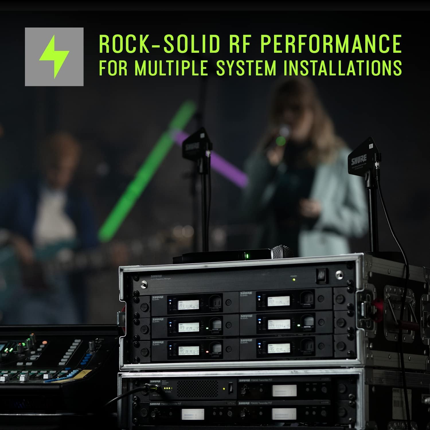 Shure GLXD14+/PGA31 Dual Band Pro Digital Wireless Microphone System - 12-Hour Battery Life, 100 ft Range | PGA31 Headset Mic, Single Channel Receiver (GLXD14+/PGA31-Z3)