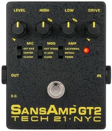 Tech 21 SansAmp GT2 Tube Amp Emulator Pedal