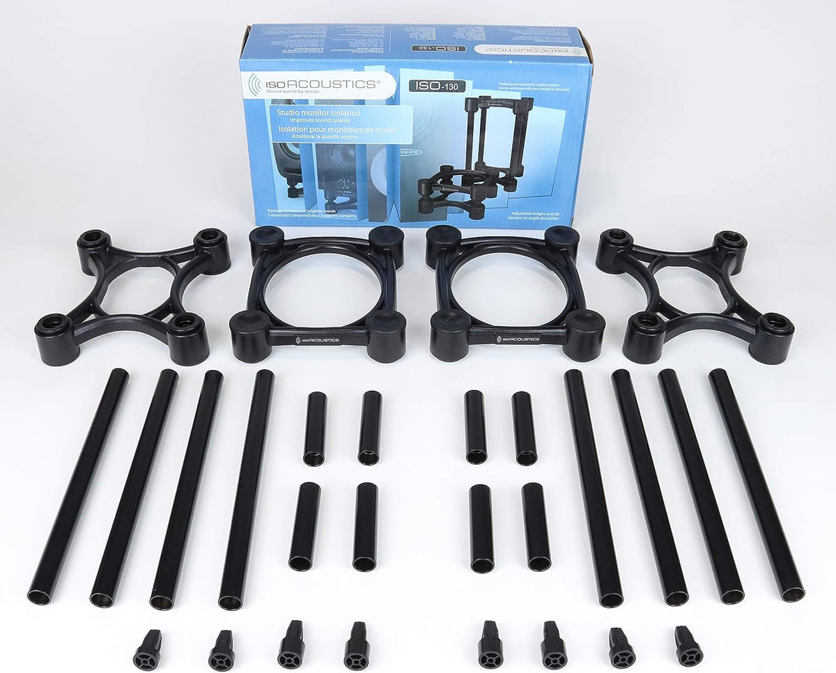 IsoAcoustics ISO-Stand Series Speaker Isolation Stands – Height & Tilt Adjustable, Pair